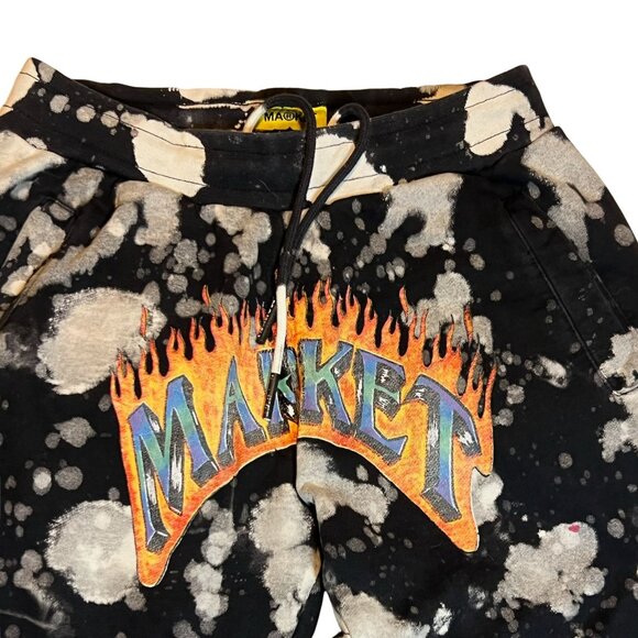 Market Skelly Digital Dunk Sweat Pants Black & White Graphic Design Size S - Picture 5 of 8